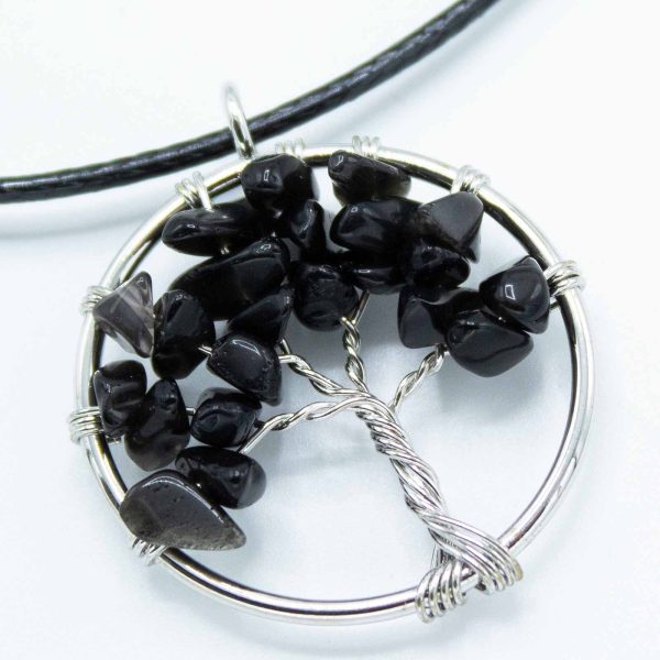 Tree of Life Pendant - Black Agate - Image 2