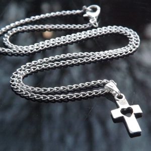 Necklace with CROSS & HEART pendant.
