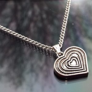 Necklace with HEART pendant.