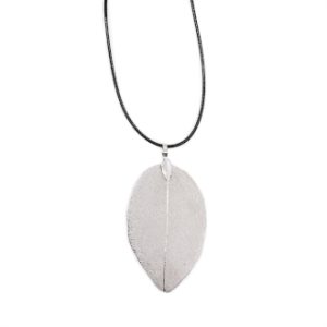 Silver Bravery Leaf Necklace/Pendant
