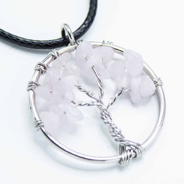 Tree of Life Pendant - Rose Quartz - Image 2