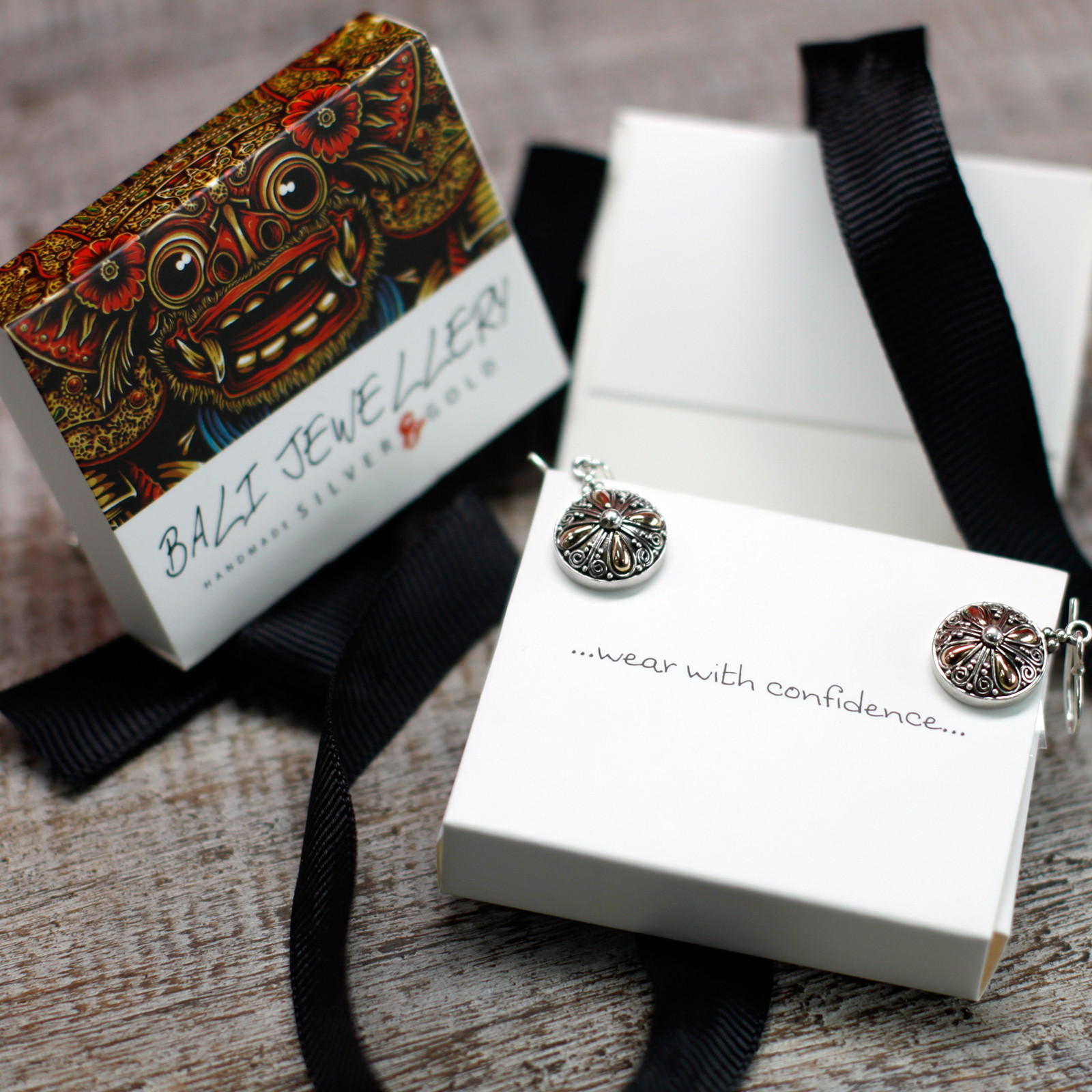 Silver & Gold Pendant - Square Drop - Image 6