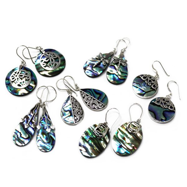 Shell & Silver Earrings - Abalone - Image 3