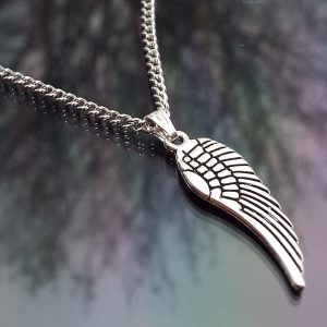 Necklace with WING pendant.